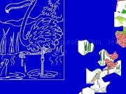 Play Touptys puzzle - flamant rose