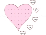 Play Sight words word search heart