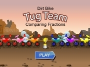 Play Dirt bike tug team comparing fractions