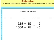 Play Rename fractions as decimals