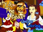 Play Beauty and the beast online coloring