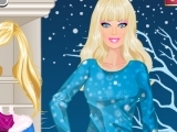 Play Barbie winter dress up