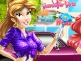 Spielen Belle and Ariel Car Wash