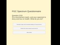 Play FGC Spectrum questionnaire